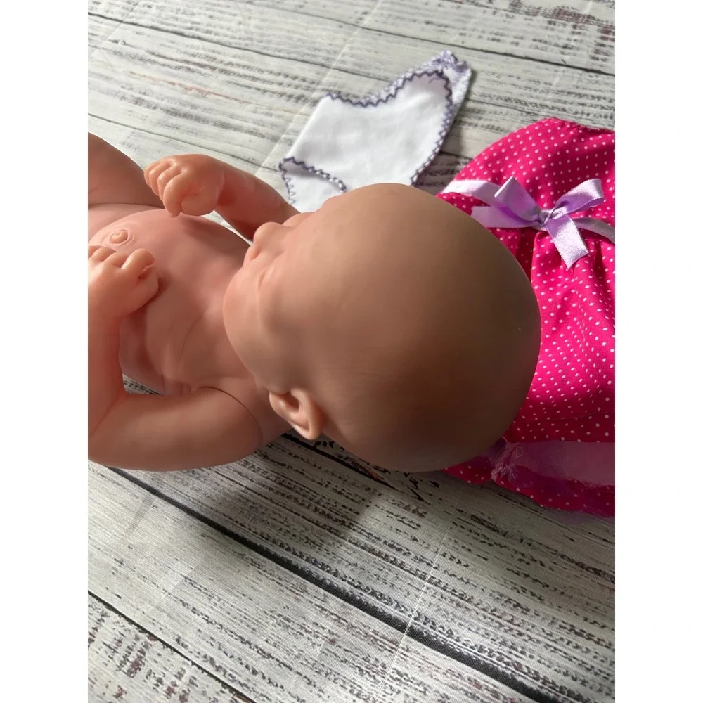 JC Toys Berenguer Newborn Realistic Baby Girl with Dress, Diaper and Pacifier